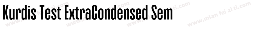 Kurdis Test ExtraCondensed SemiBold字体转换